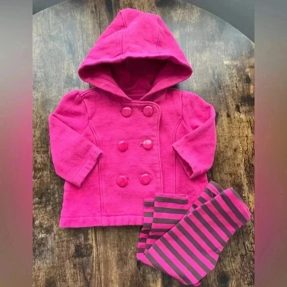 SET: baby Gap/Bonnie Baby | 2- pieces, leggings & coat. Size: 6-12M.